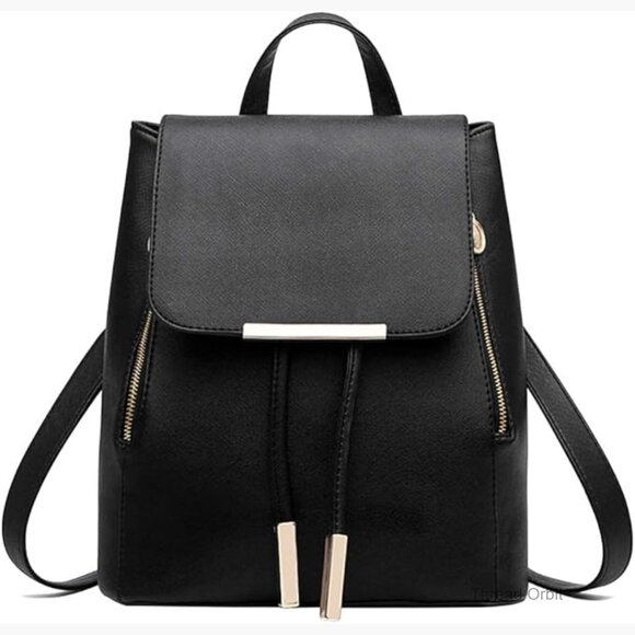 PU Leather Fashion Backpack Daypack with Anti-Theft Pockets Adjustable Straps